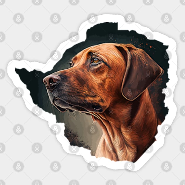 Rhodesian Ridgeback Doggo Sticker by Worldengine